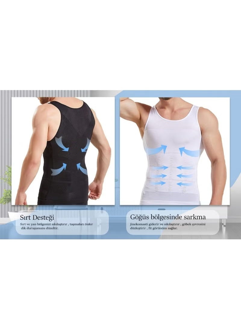 Mistirik Mystirik Men's Corset Athlete Toning Belly Firming Gynecomastia Waist Corset Body Firming Men's Upper Corset - Image 2